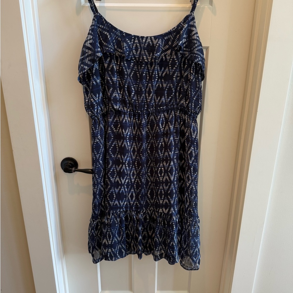 Gap Navy Blue Patterned Sleeveless Dress